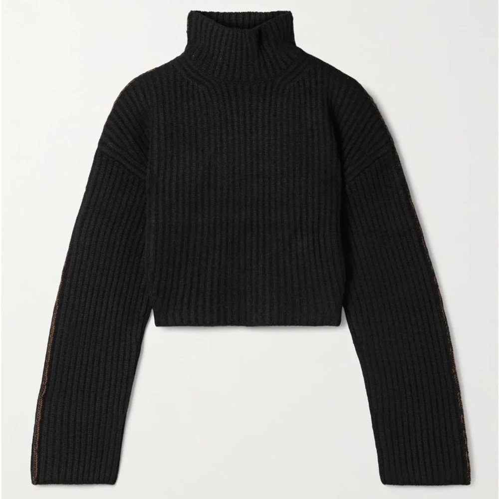 Acne Studios cropped ribbed turtleneck sweater